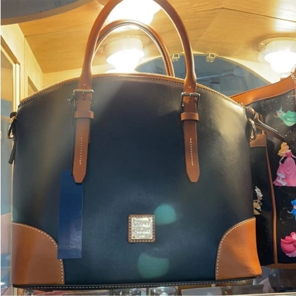 Dooney Bourke Dooney & Bourke Wexford Leather Large Domed Satchel authentic